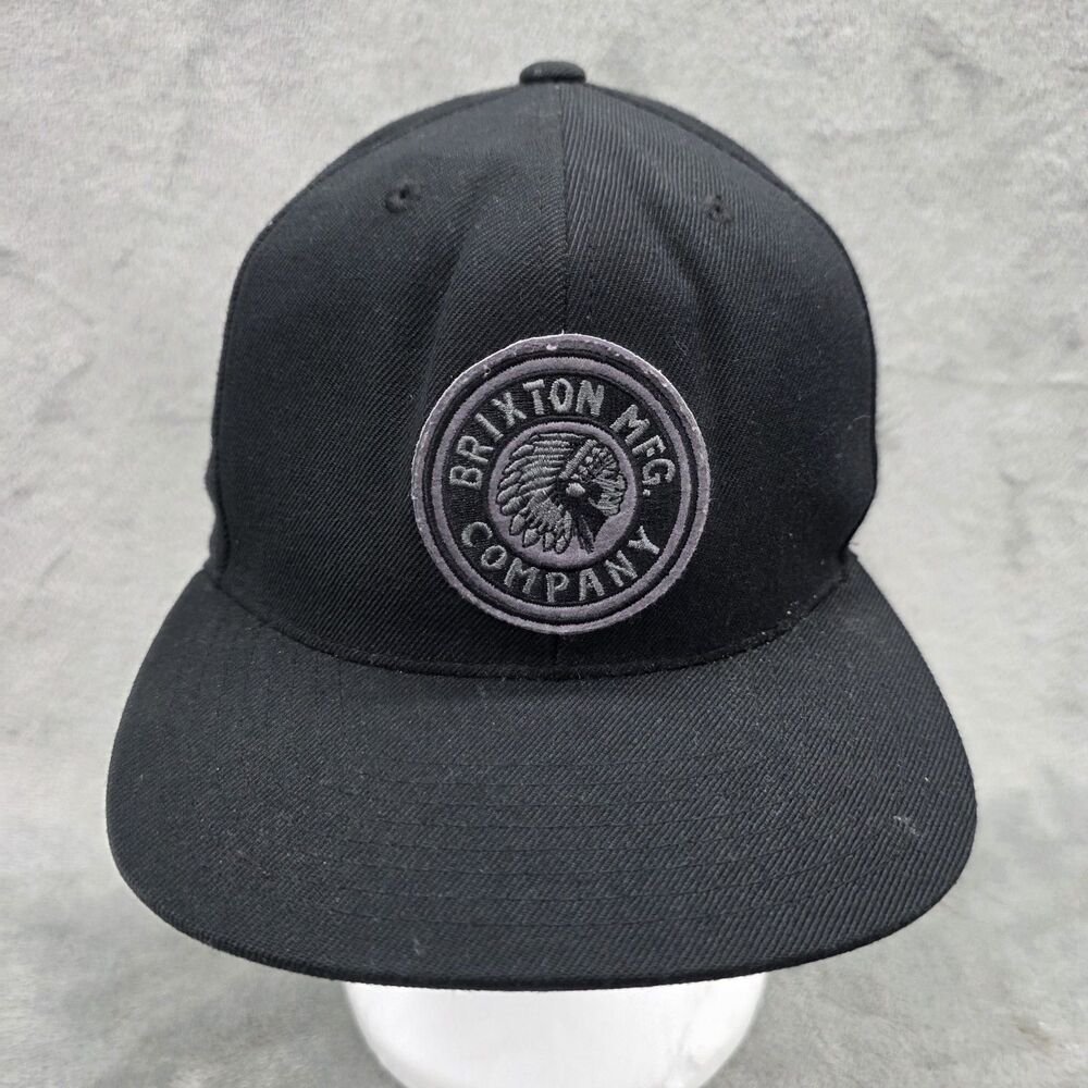 Brixton Hat Cap Snapback Black Patch Round Circle One size Adjustable